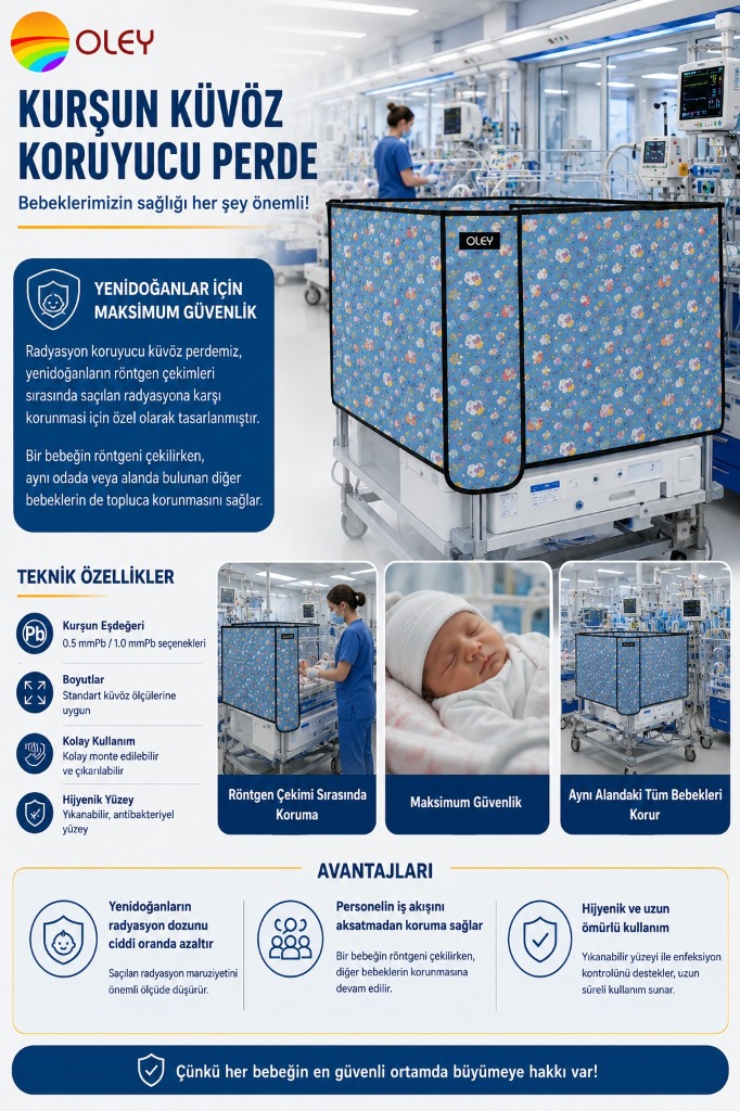 Kurşun Küvöz Koruyucu Perde