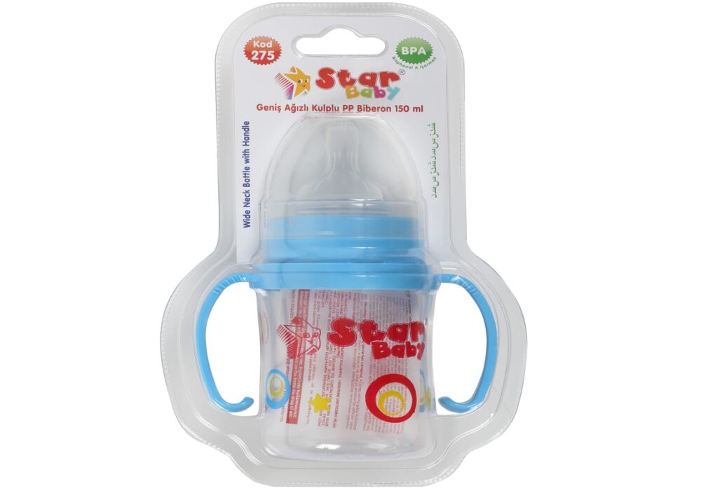 Geniş Ağızlı Kulplu PP Biberon 150ML