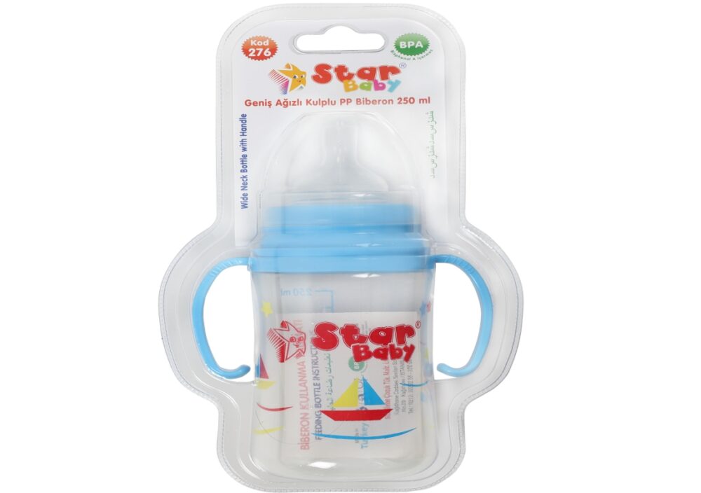 Geniş Ağızlı Kulplu PP Biberon 250ML